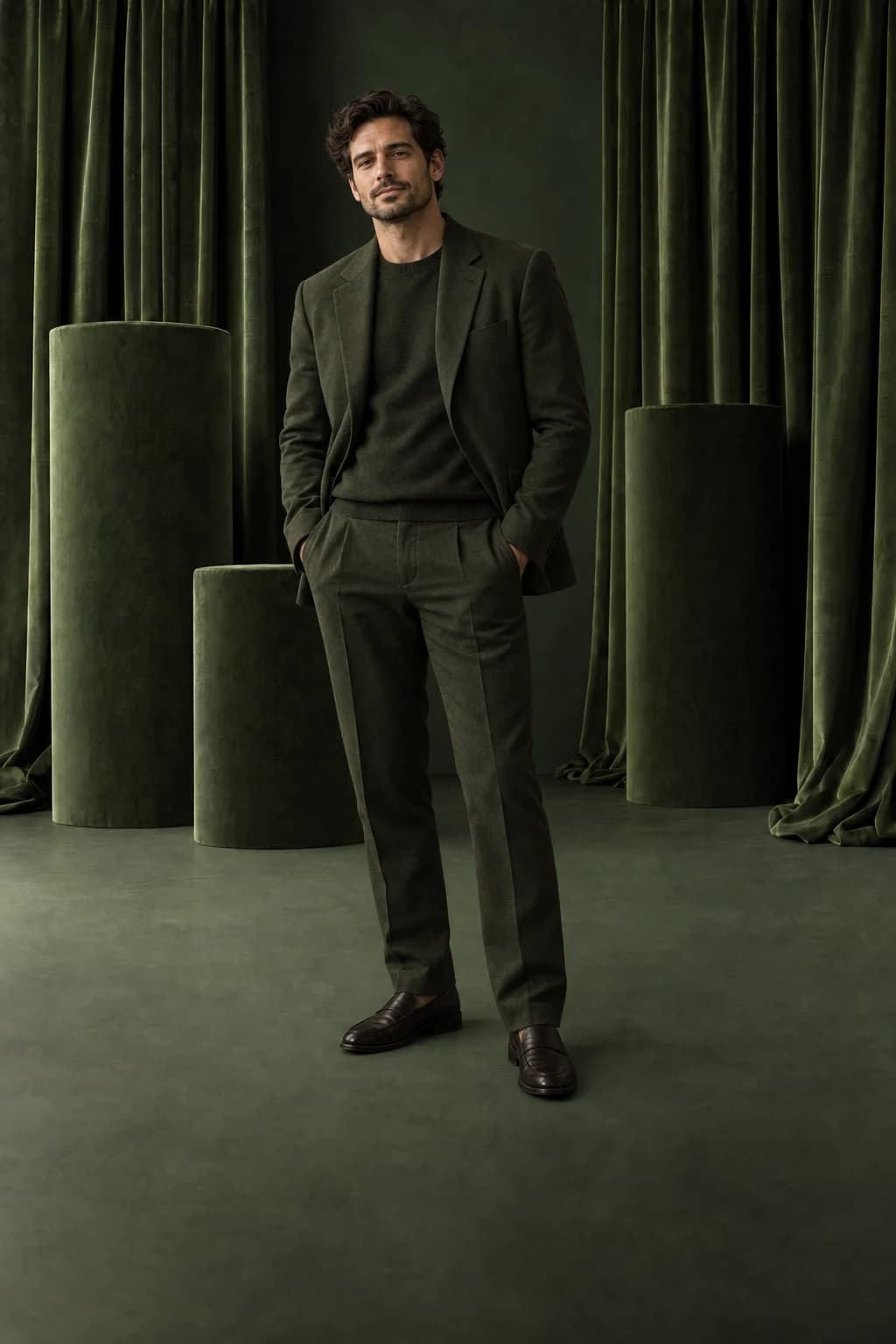 Let texture set the mood: portrait example using an included background