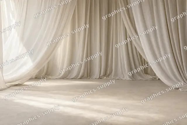 Ivory linen canopy — watermarked background preview